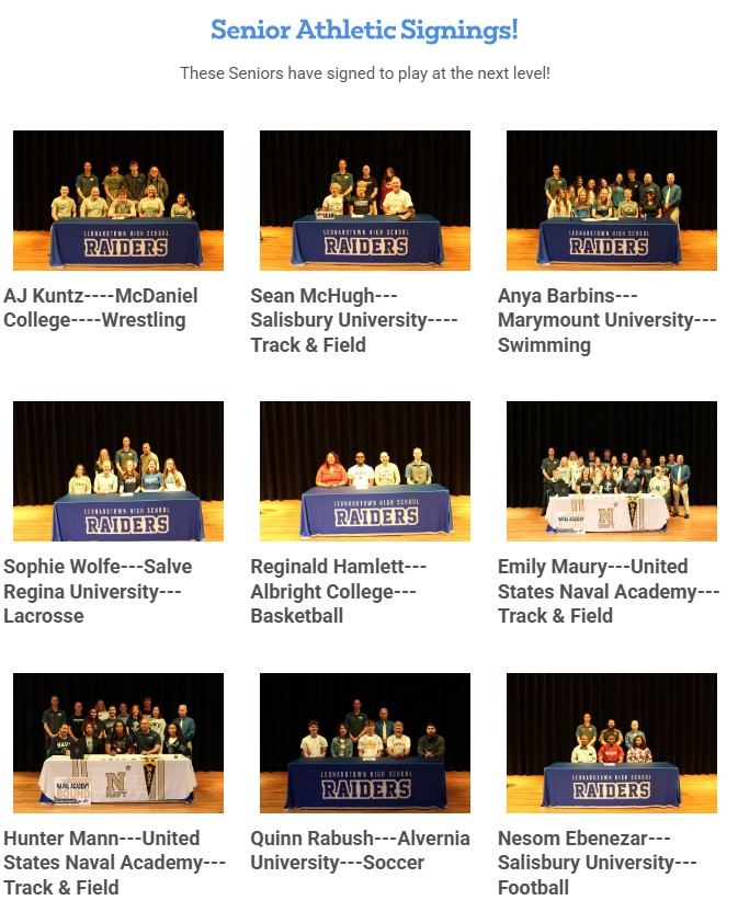 Spring Athletic Signings